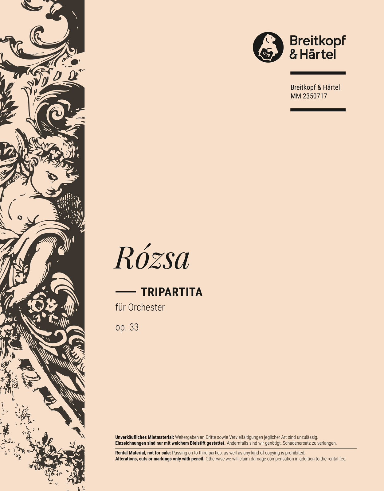 Miklós Rózsa - Tripartita op. 33 - Cover
