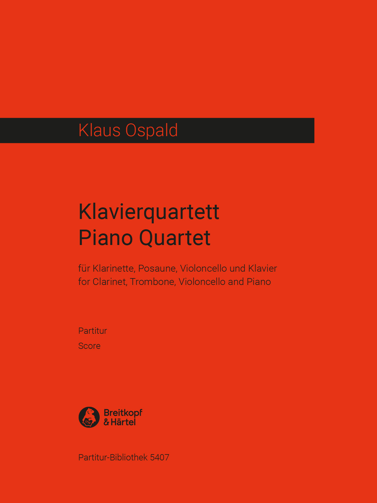 Klaus Ospald - Piano Quartet - Cover