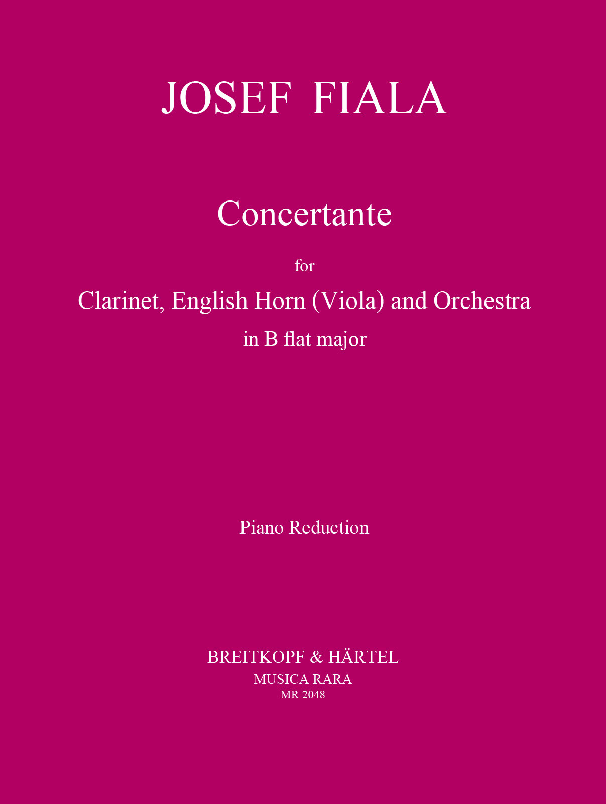 Josef Fiala - Concertante in B-dur - Cover