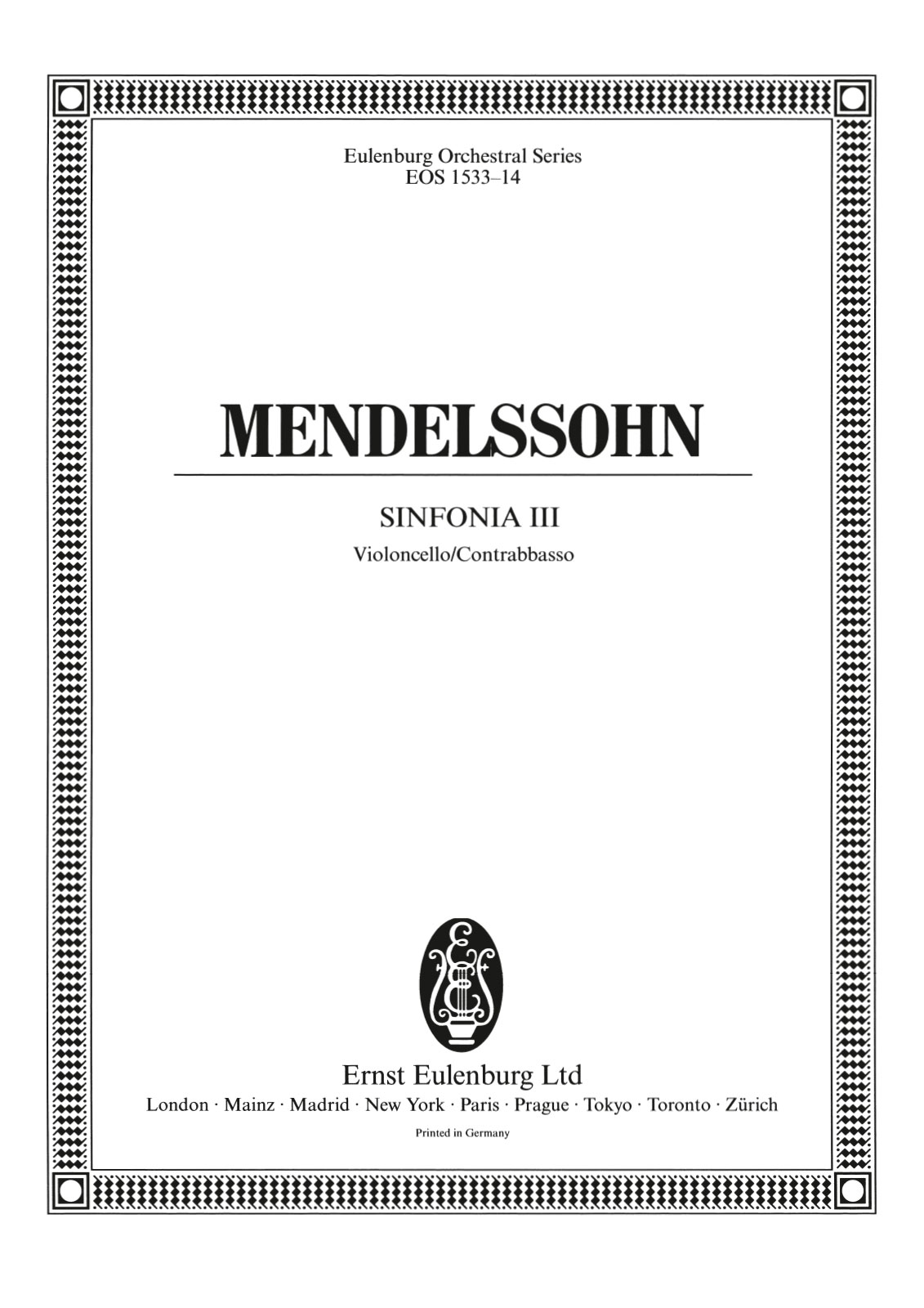 EOS 1533-26 - Sinfonia Nr. 3 e-moll MWV N 3 - Cover