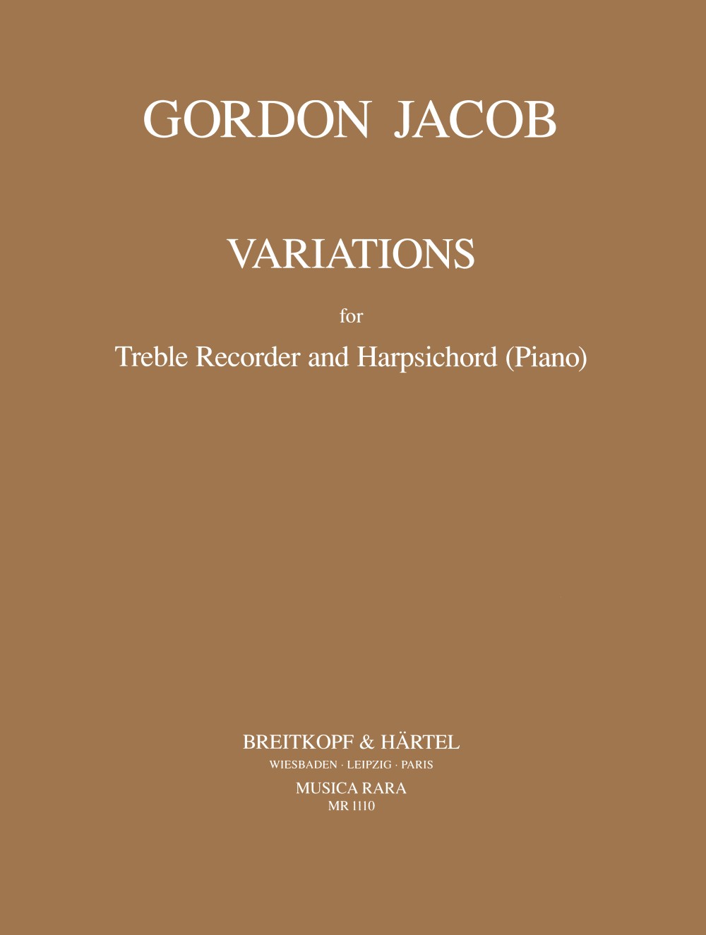 Gordon Jacob - Variationen - Cover