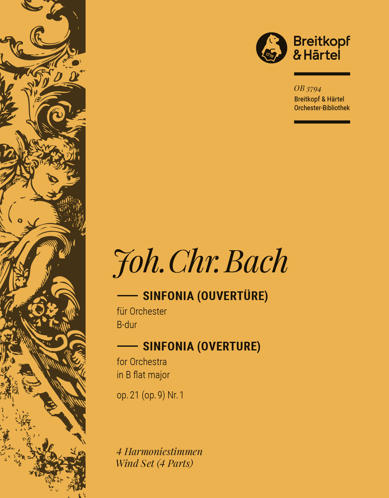 OB 3794-30 - Sinfonia B-dur Op. 9 (Op. 21) Nr. 1 W. C 17b - Cover