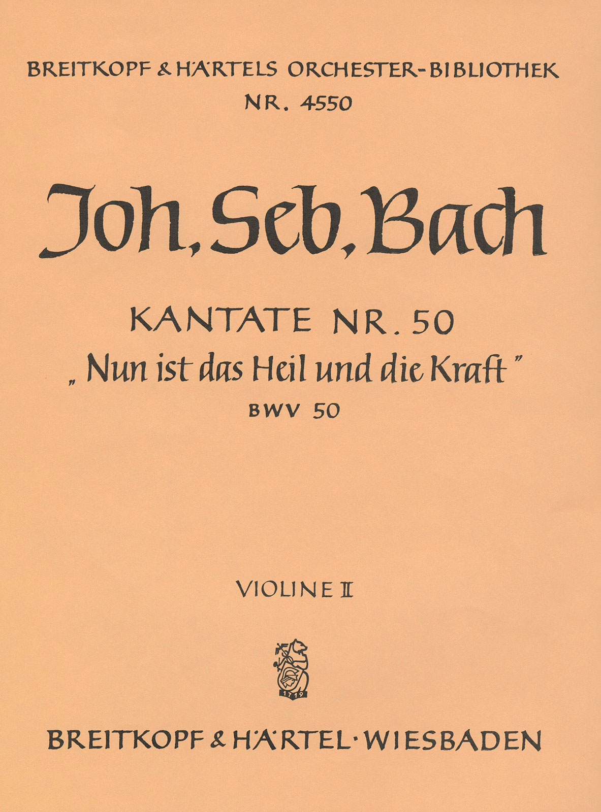 OB 4550-16 - Kantate BWV 50 „Nun ist das Heil und die Kraft“ - Cover