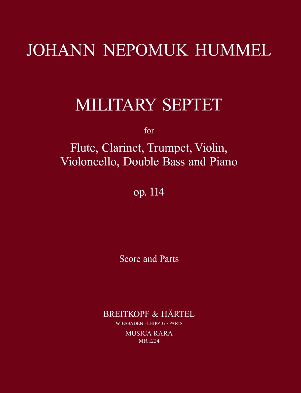 Johann Nepomuk Hummel - Septett op. 114 (Militär-Septett) - Cover