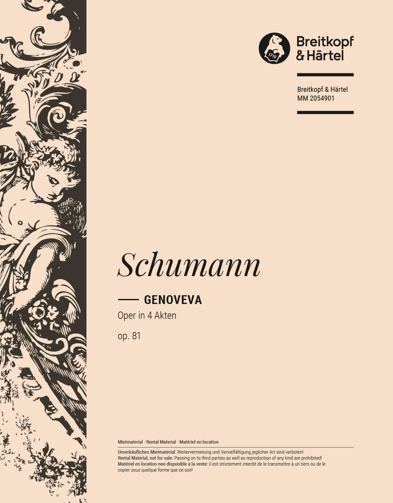 Robert Schumann - Genoveva op. 81 - Cover
