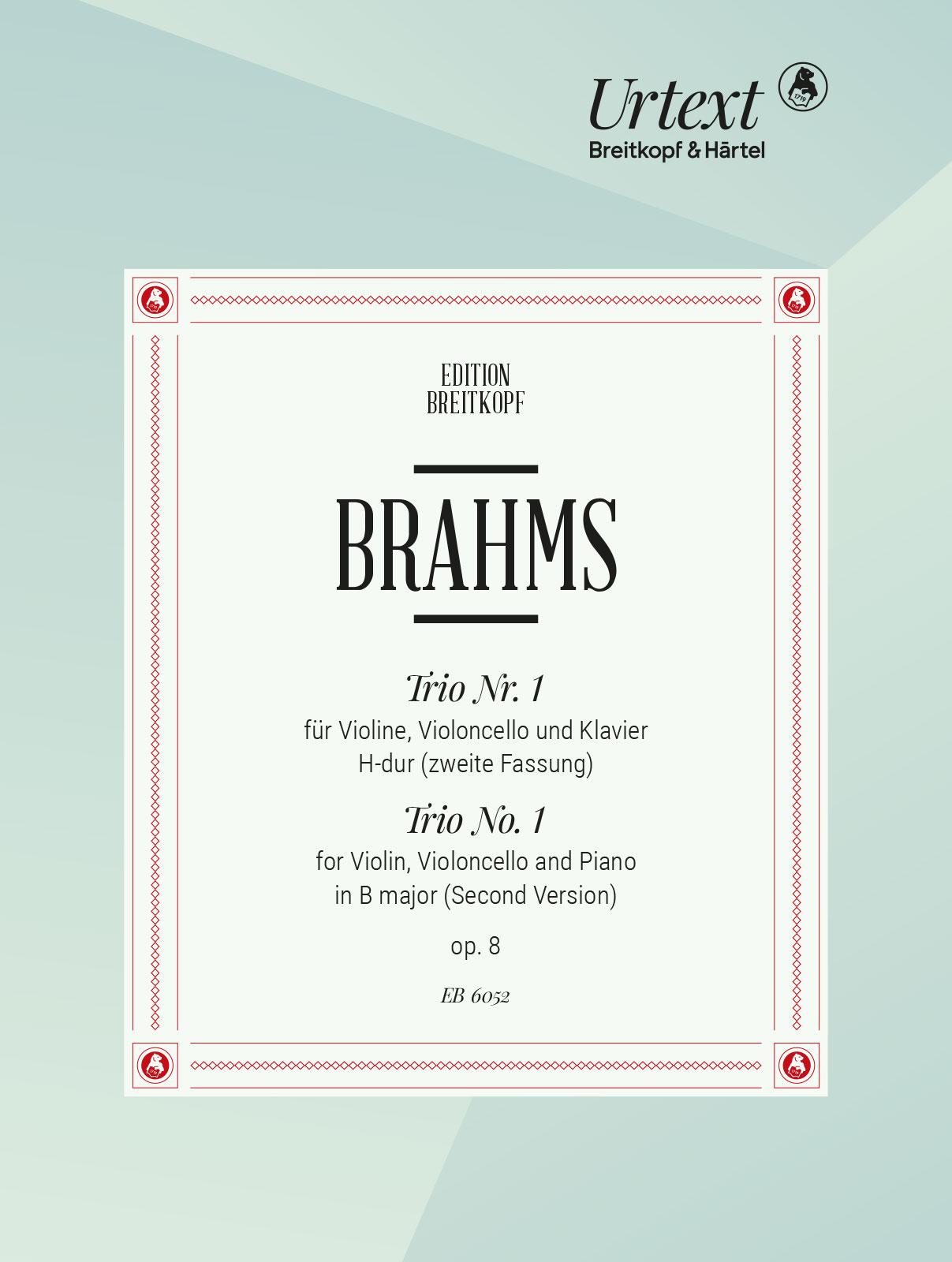 EB 6052D - Piano Trio No. 1 in B major Op. 8 - Cover