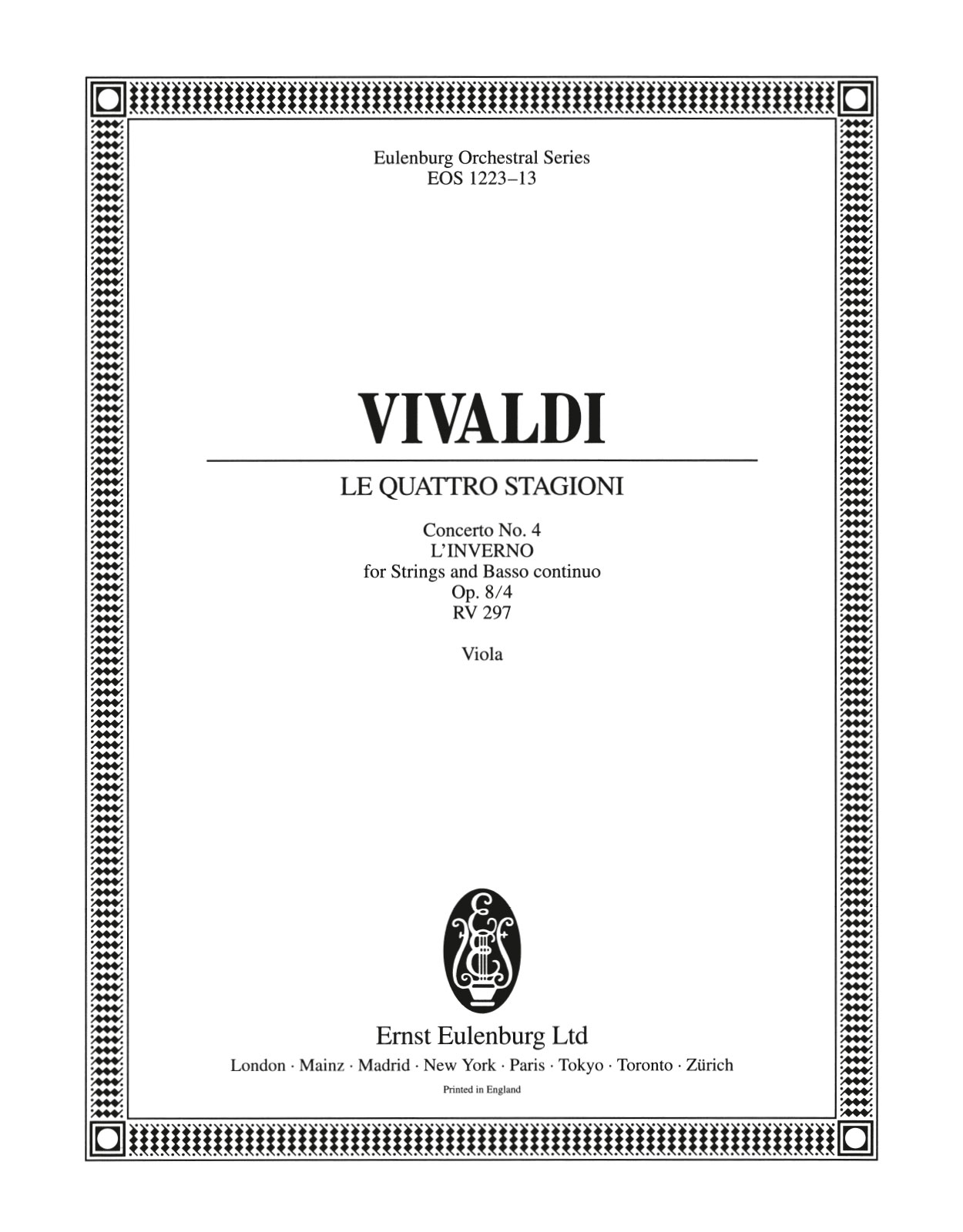 EOS 1223-19 - Le quattro stagioni (The four seasons) Op. 8/4 RV 297 - Cover