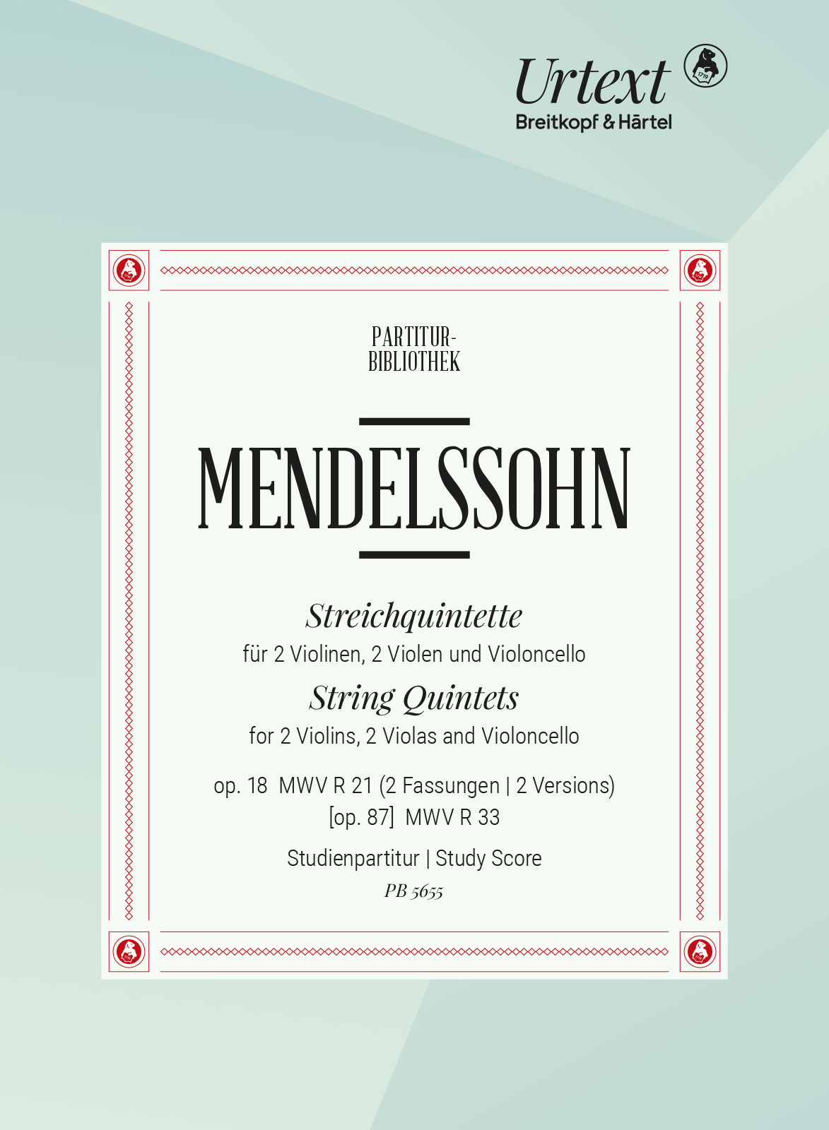 PB 5655D - String Quintets Op. 18 MWV R 21, [Op. 87] MWV R 33 - Cover