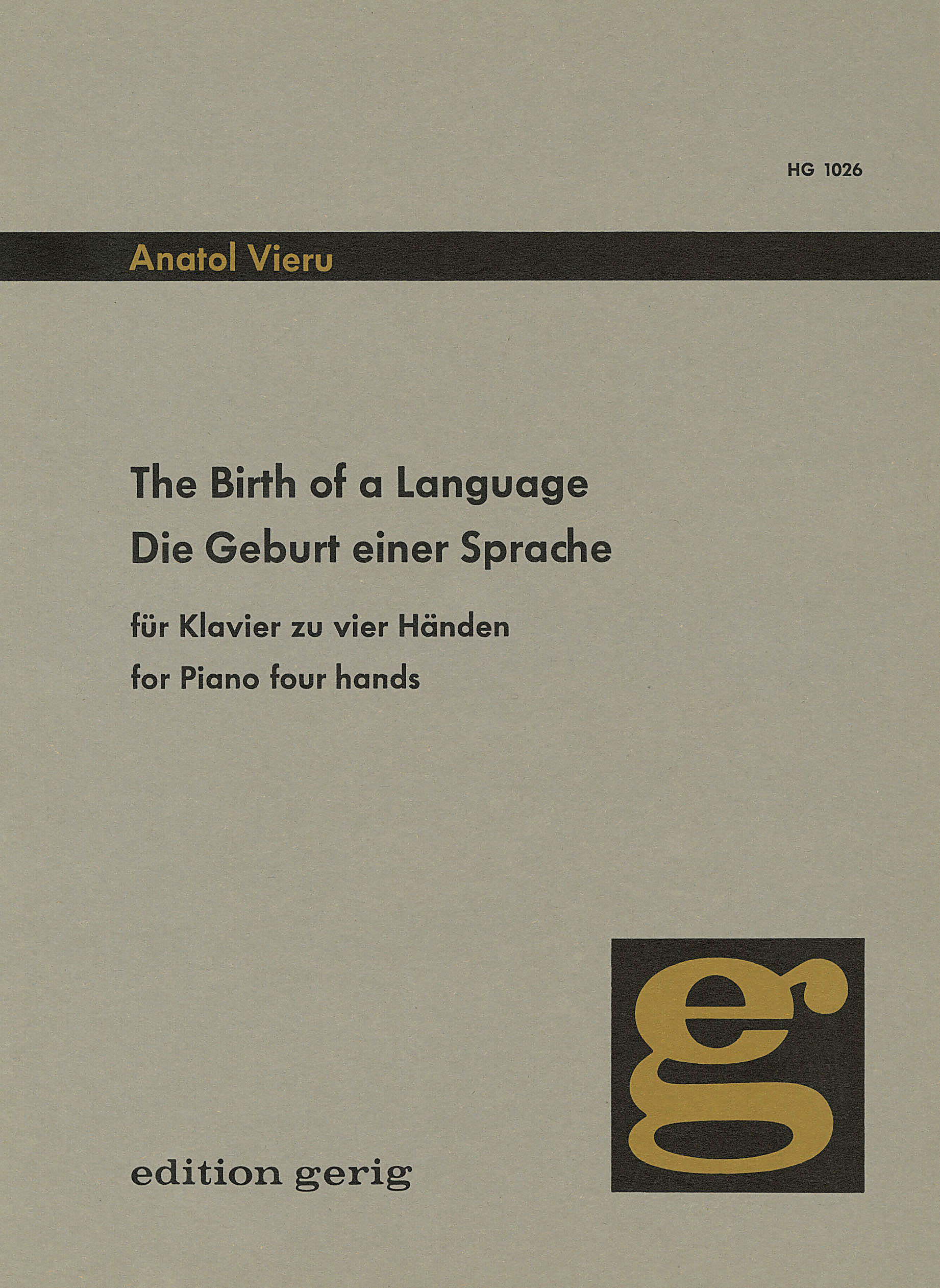Anatol Vieru - Die Geburt einer Sprache - Cover