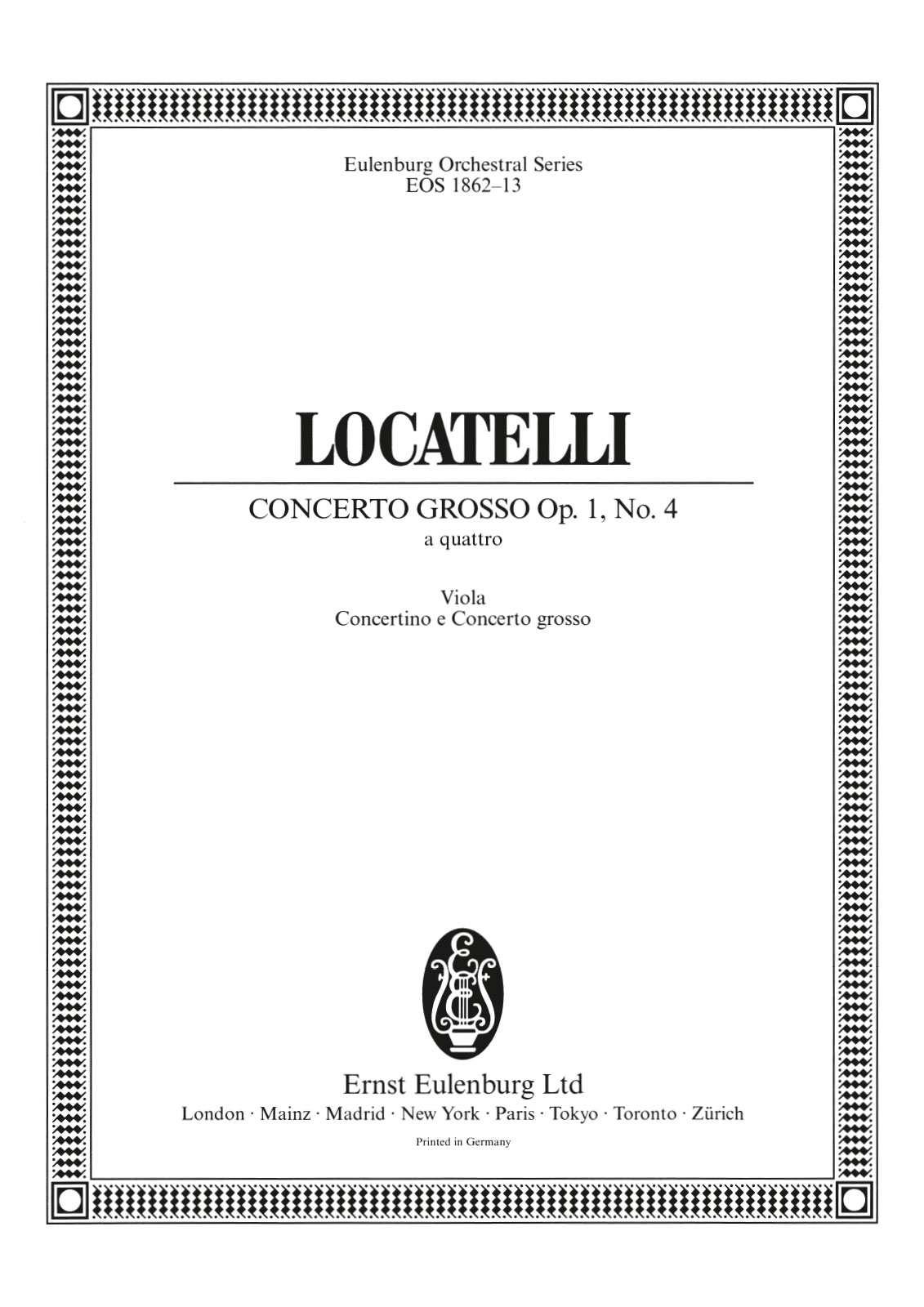 EOS 1862-19 - Concerto grosso „a quattro“ e-moll op. 1/4 - Cover