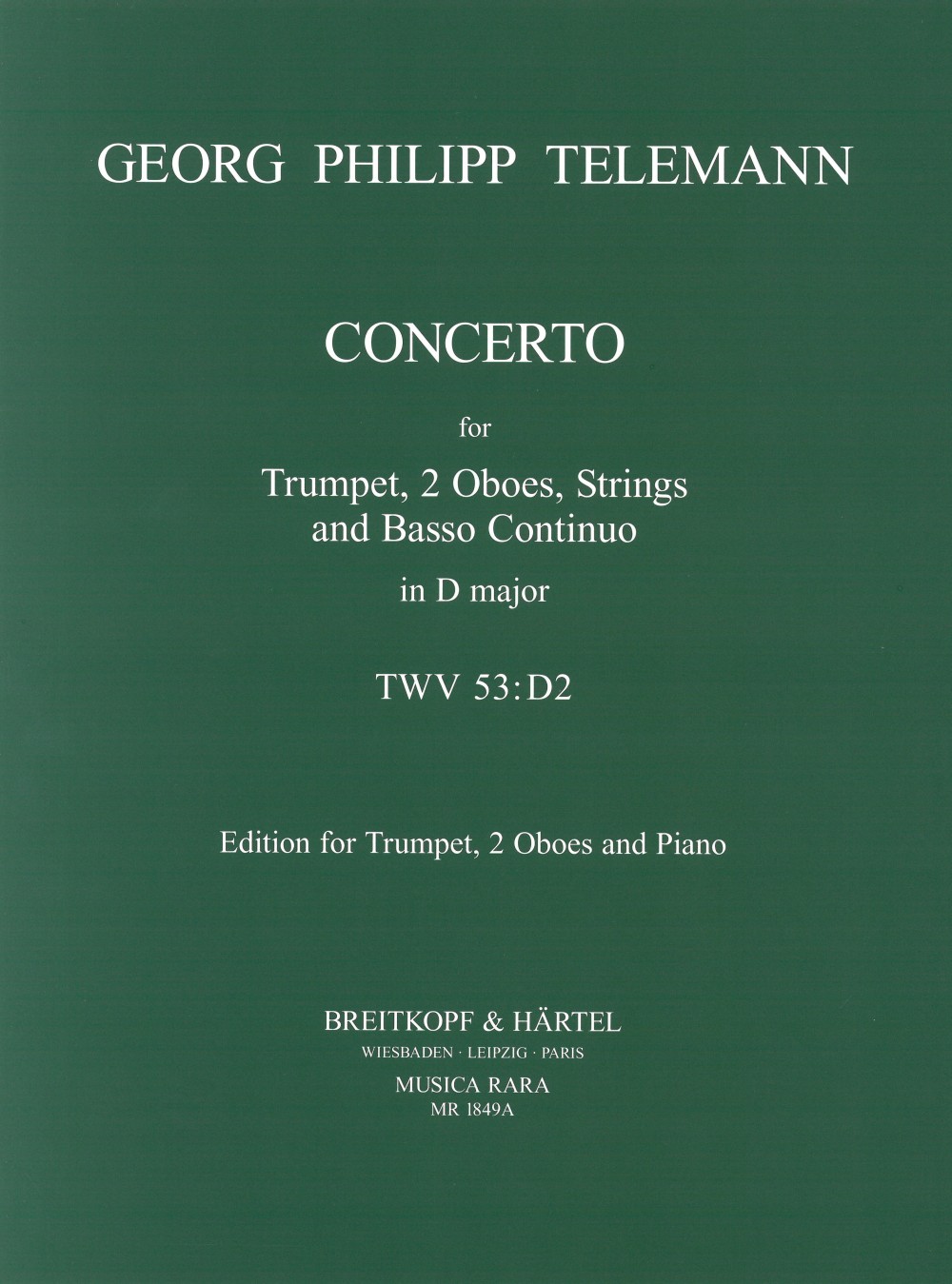 Georg Philipp Telemann - Concerto in D-dur TWV 53:D2 - Cover