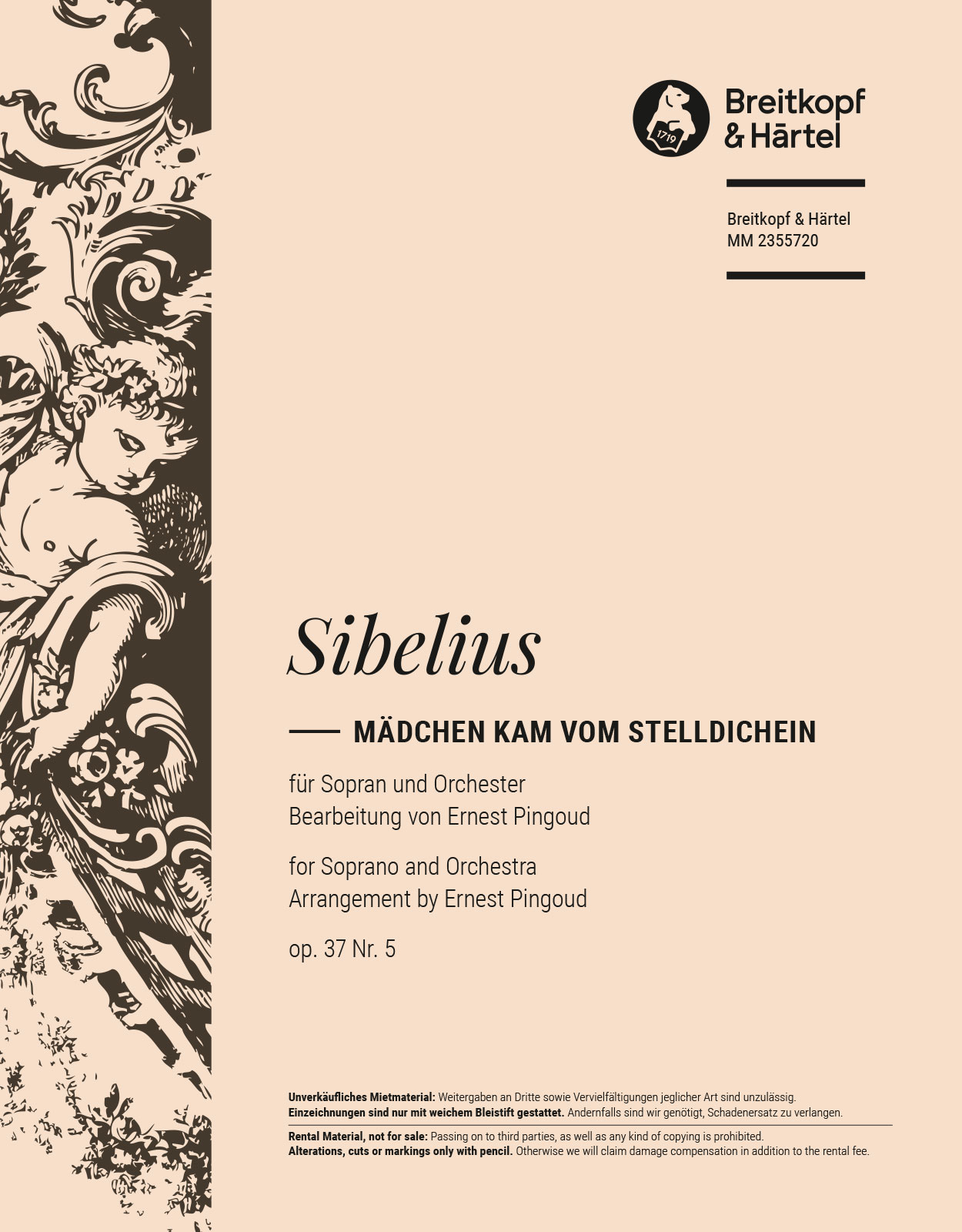 Jean Sibelius - Flickan kom ifrån sin älsklings möte op. 37/5 - Cover