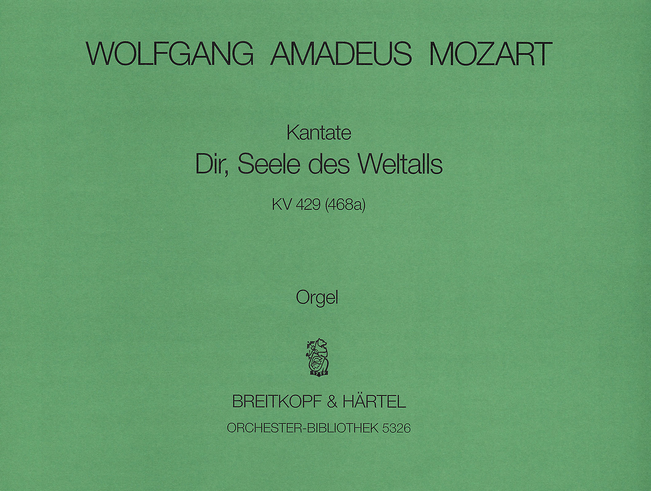 OB 5326-11 - Dir, Seele des Weltalls K. 429 (468a) - Cover