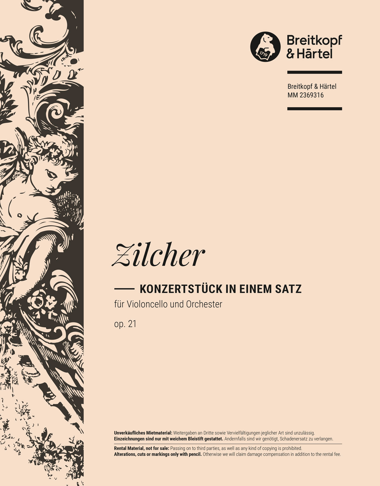 Hermann Zilcher - Konzertstück in einem Satz op. 21 - Cover
