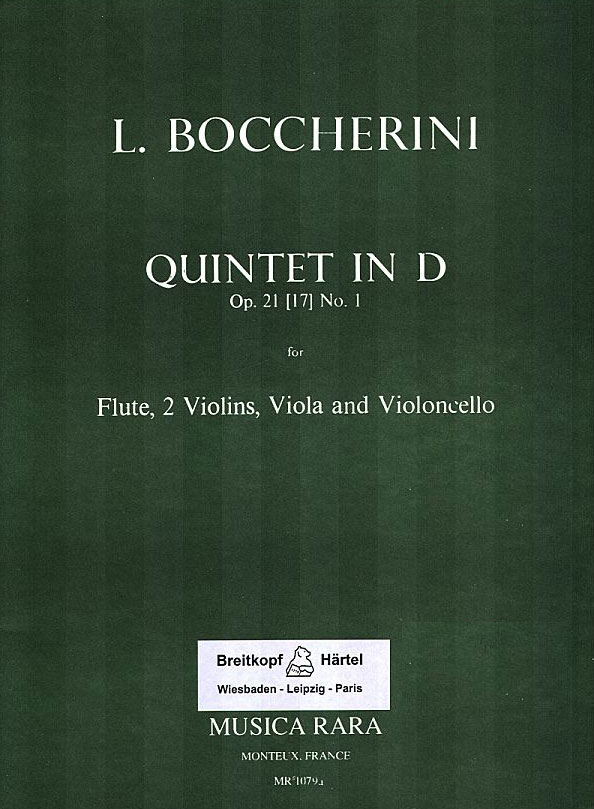 Luigi Boccherini - Quintett D-dur op. 21/1 - Cover