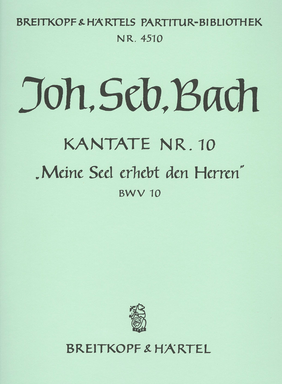 PB 4510 - Cantata BWV 10 “My soul doth magnify the Lord” - Cover