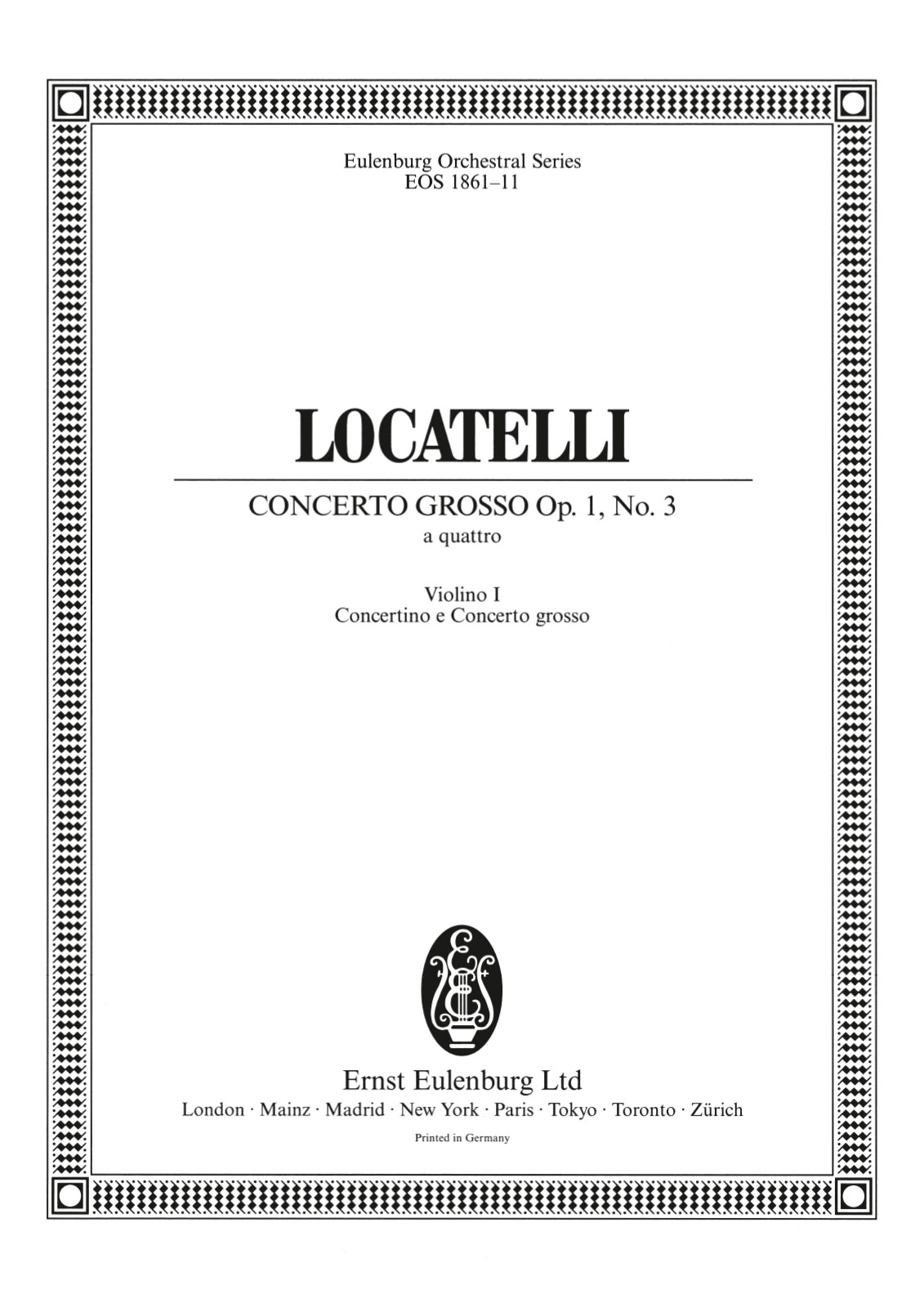 EOS 1861-15 - Concerto grosso „a quattro“ B-dur op. 1/3 - Cover