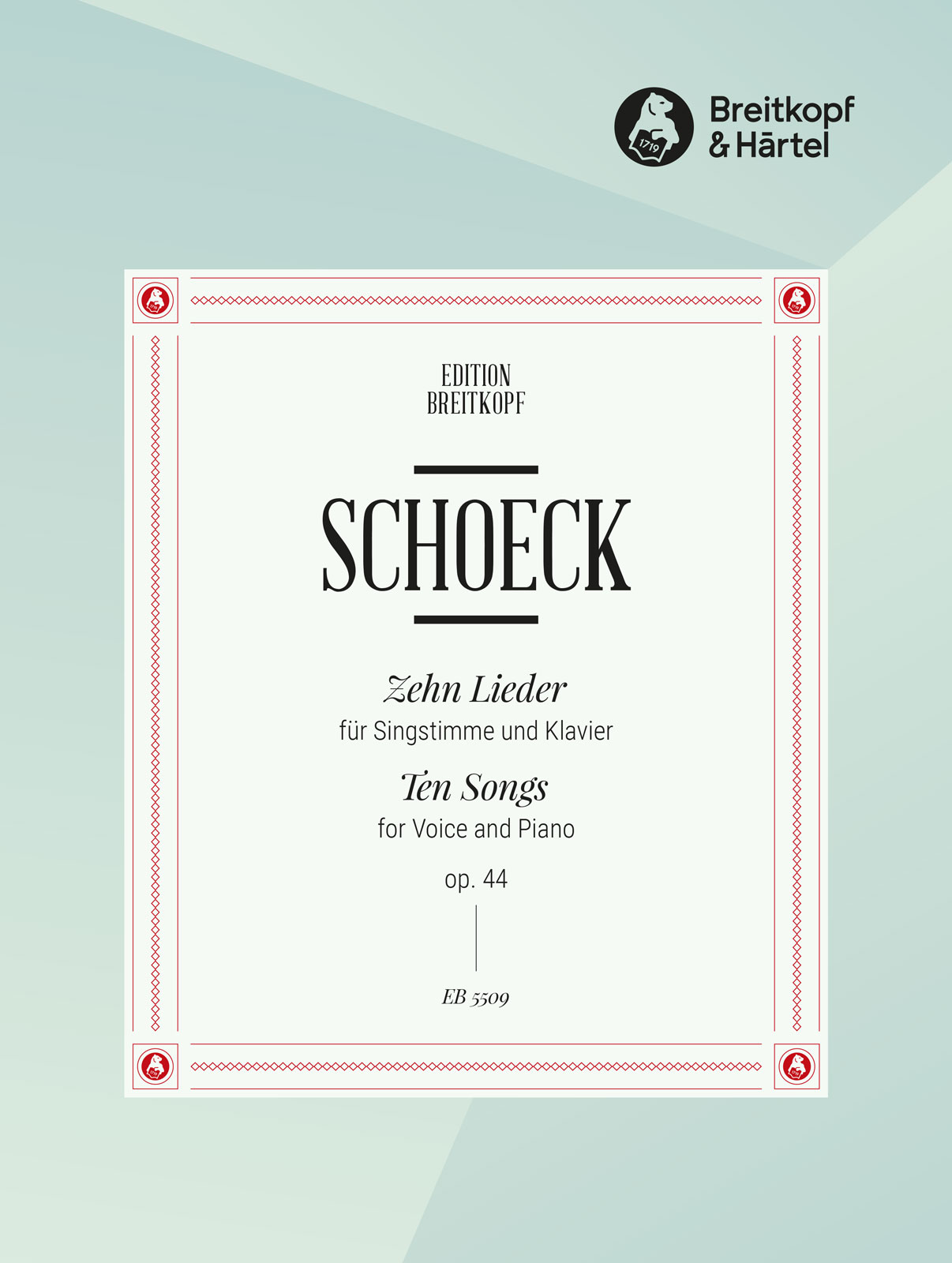 Othmar Schoeck - 10 Songs Op. 44 - Cover