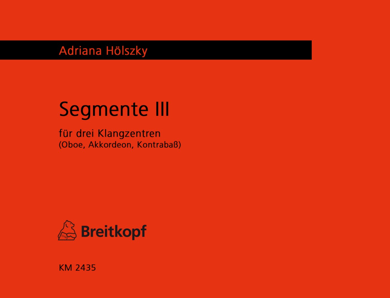 Adriana Hölszky - Segmente III - Cover