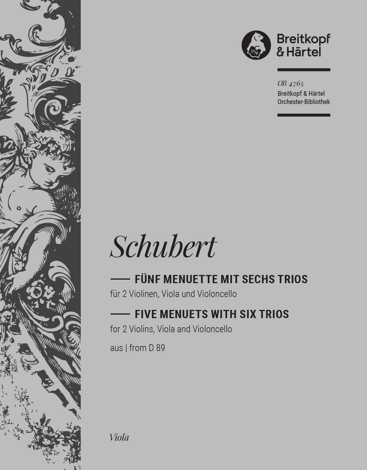 OB 4765-19 - 5 Menuets with 6 Trios from D 89 - Cover