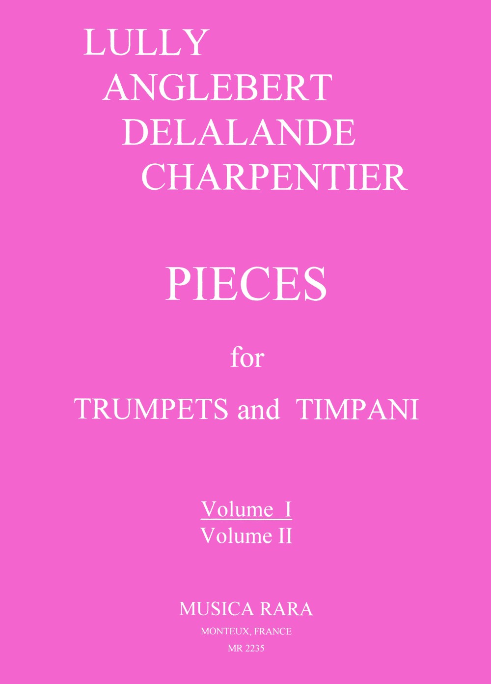 Jean-Henri d Anglebert - Stücke für 1–3 Trompeten und Pauken - Cover