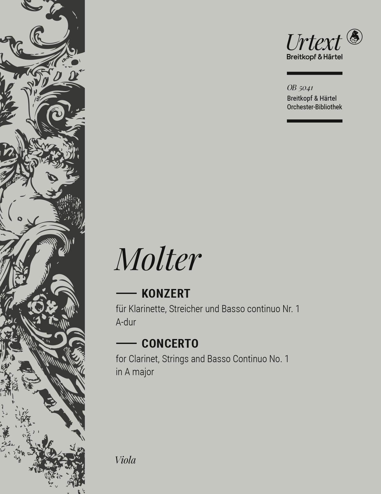 OB 5041-19 - Clarinet Concerto No. 1 in A major - Cover