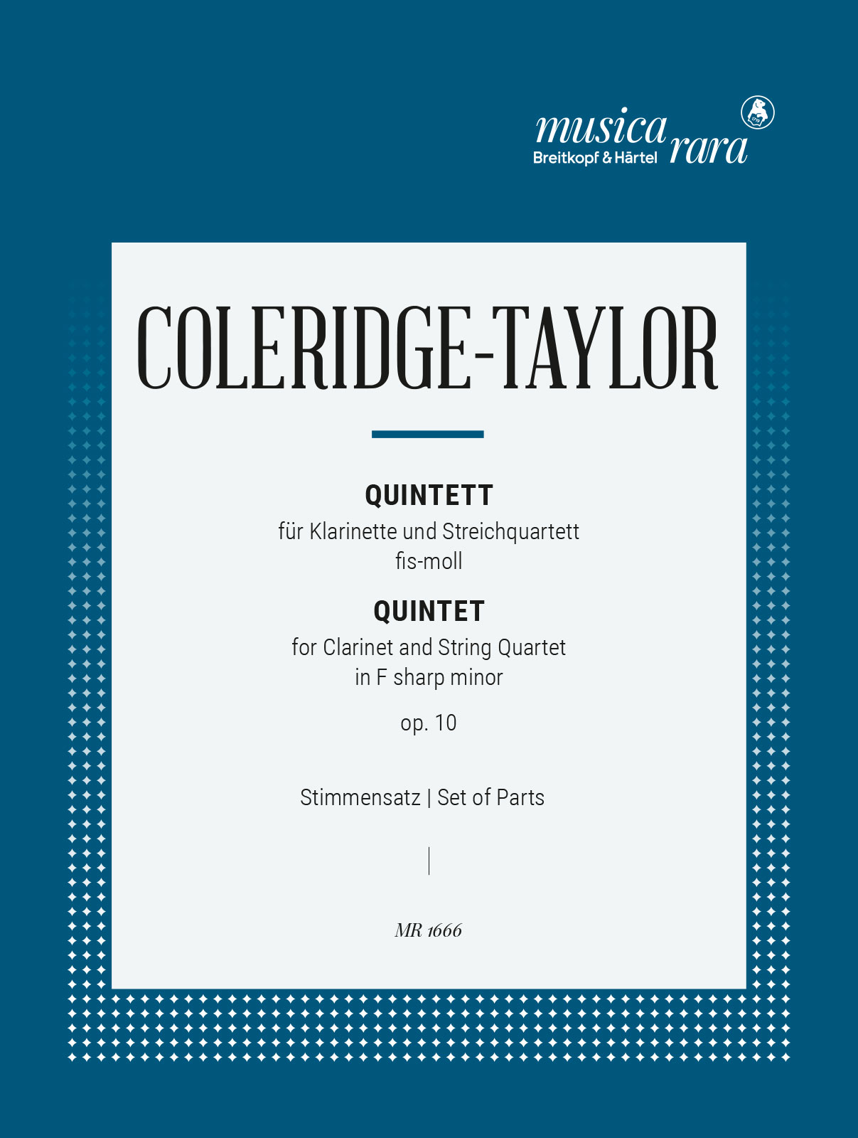 MR 1666D - Quintett fis-moll op. 10 - Cover