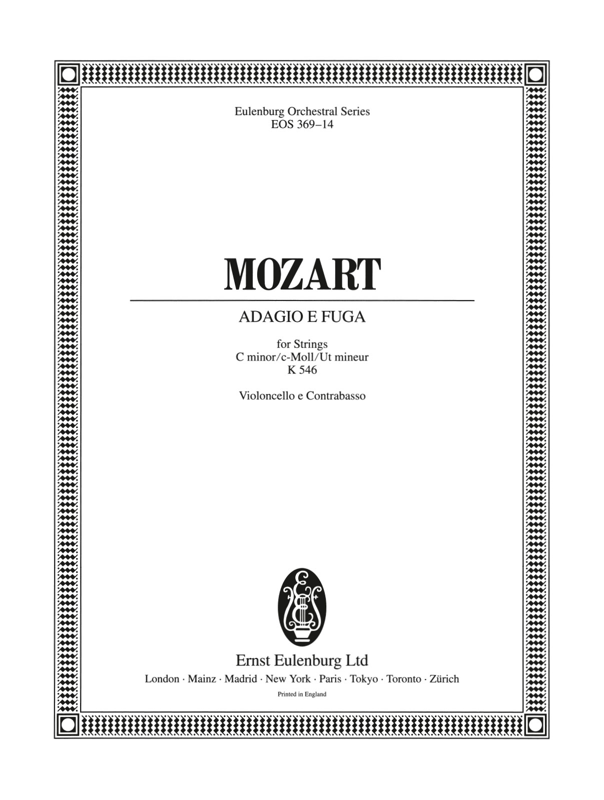 EOS 369-26 - Adagio und Fuge c-moll KV 546 - Cover