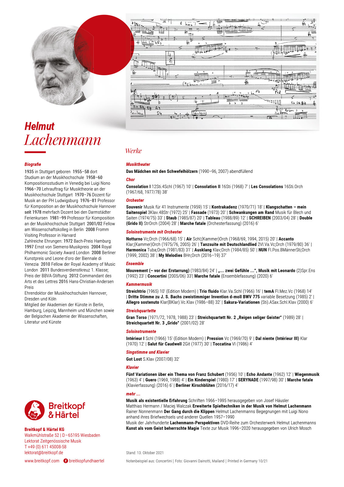B+H 227 - Helmut Lachenmann - Cover