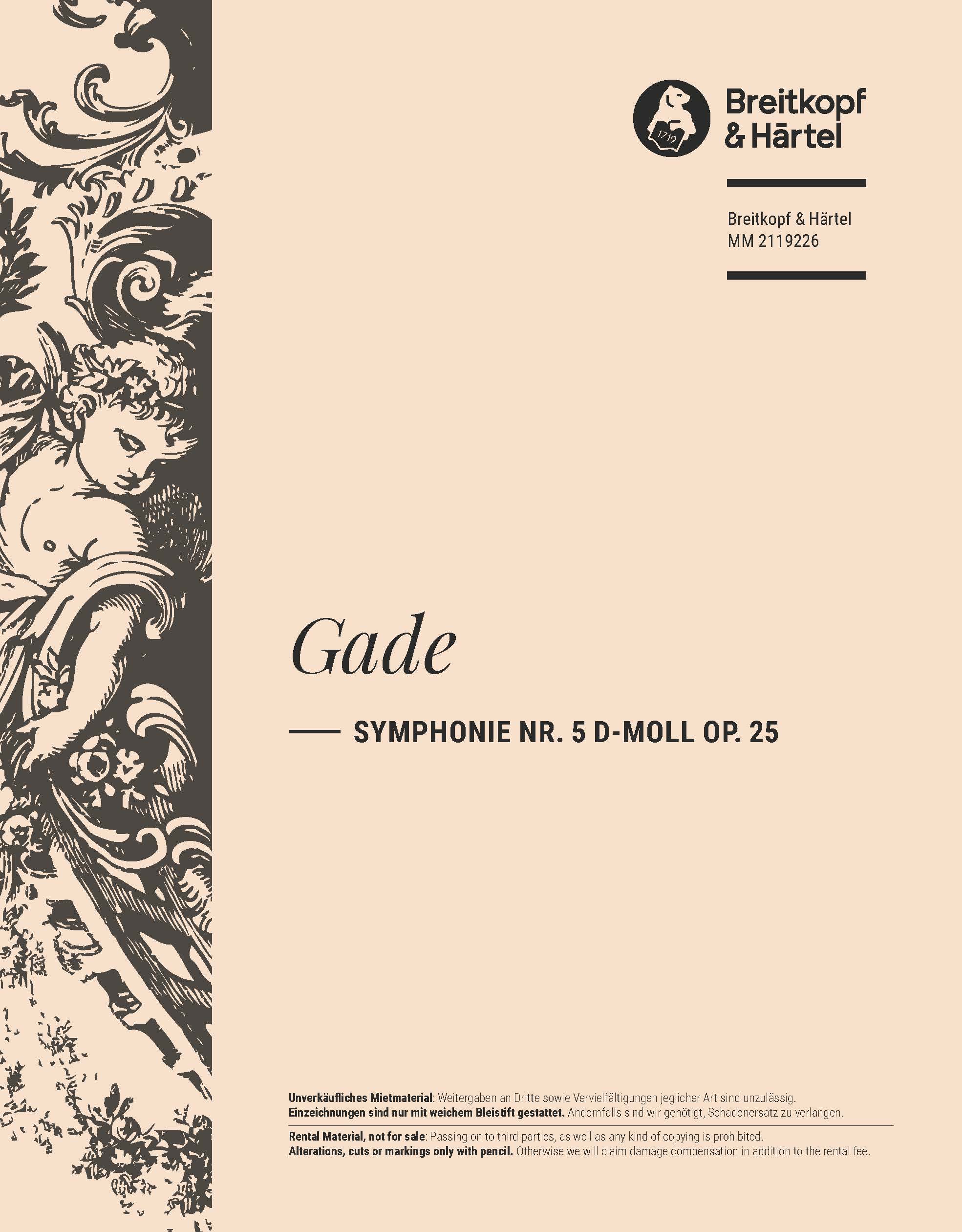 Niels Wilhelm Gade - Symphonie Nr. 5 d-moll op. 25 - Cover
