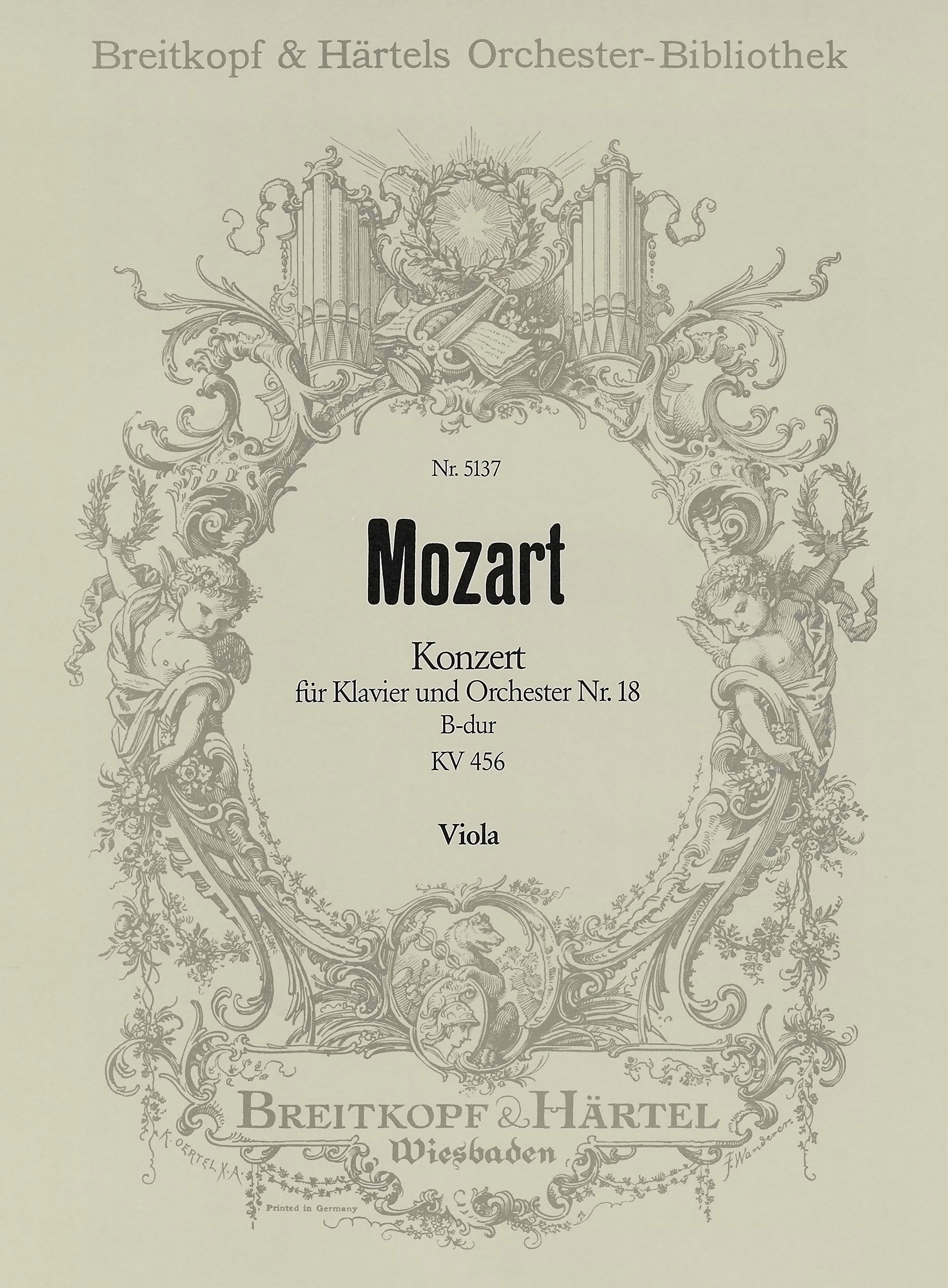 OB 5137-19 - Klavierkonzert [Nr. 18] B-dur KV 456 - Cover