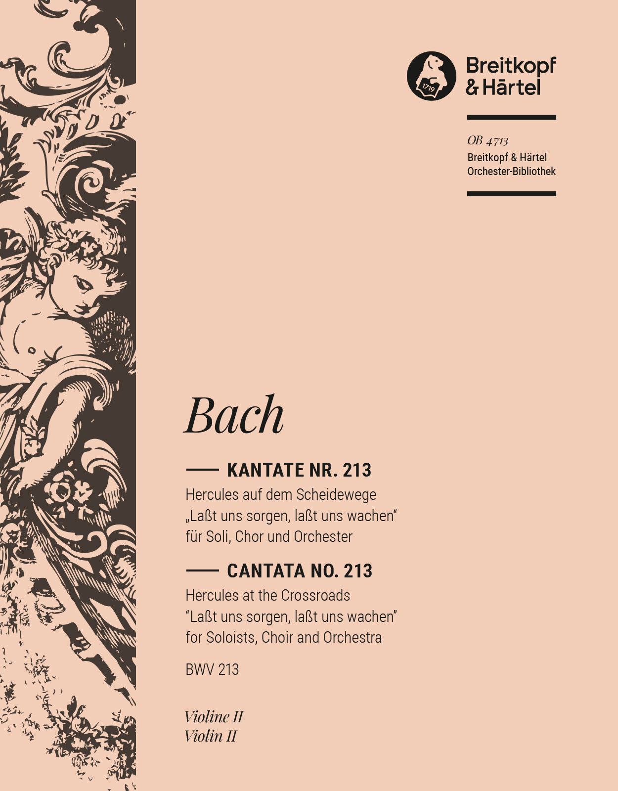 OB 4713-16 - Cantata BWV 213 “Lasst uns sorgen, lasst uns wachen” - Cover