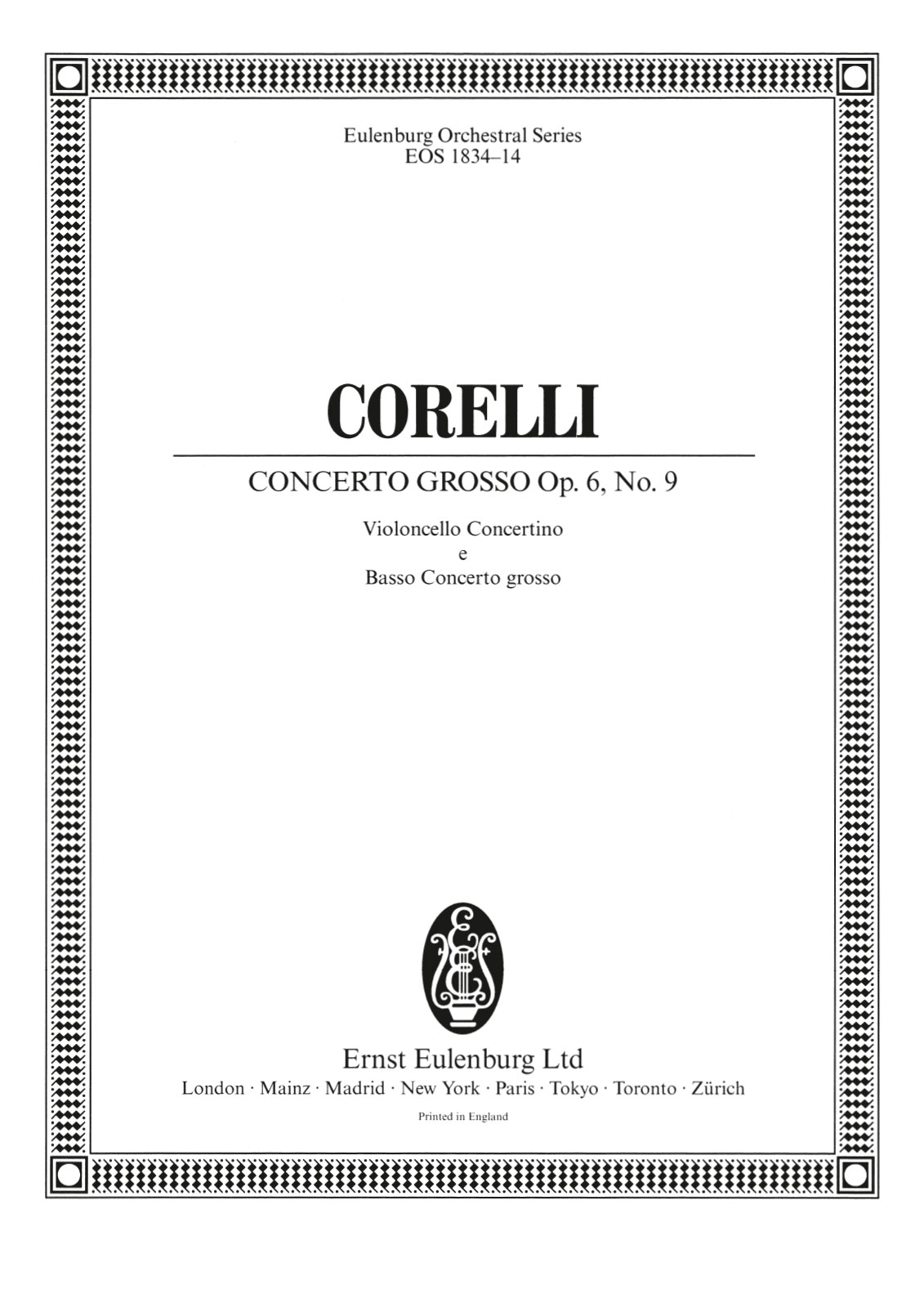 EOS 1834-26 - Concerto grosso op. 6 Nr. 9 F-dur - Cover