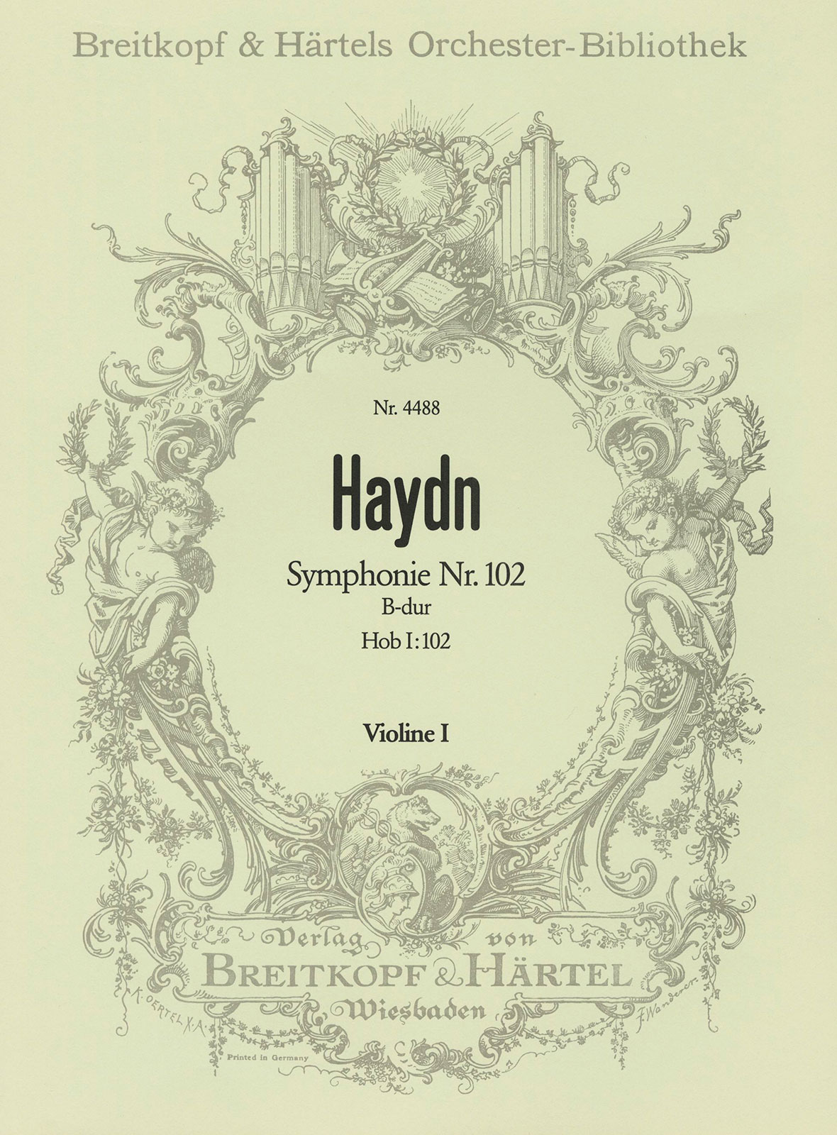 OB 4488-15 - Symphony No. 102 in B flat major Hob I:102 - Cover