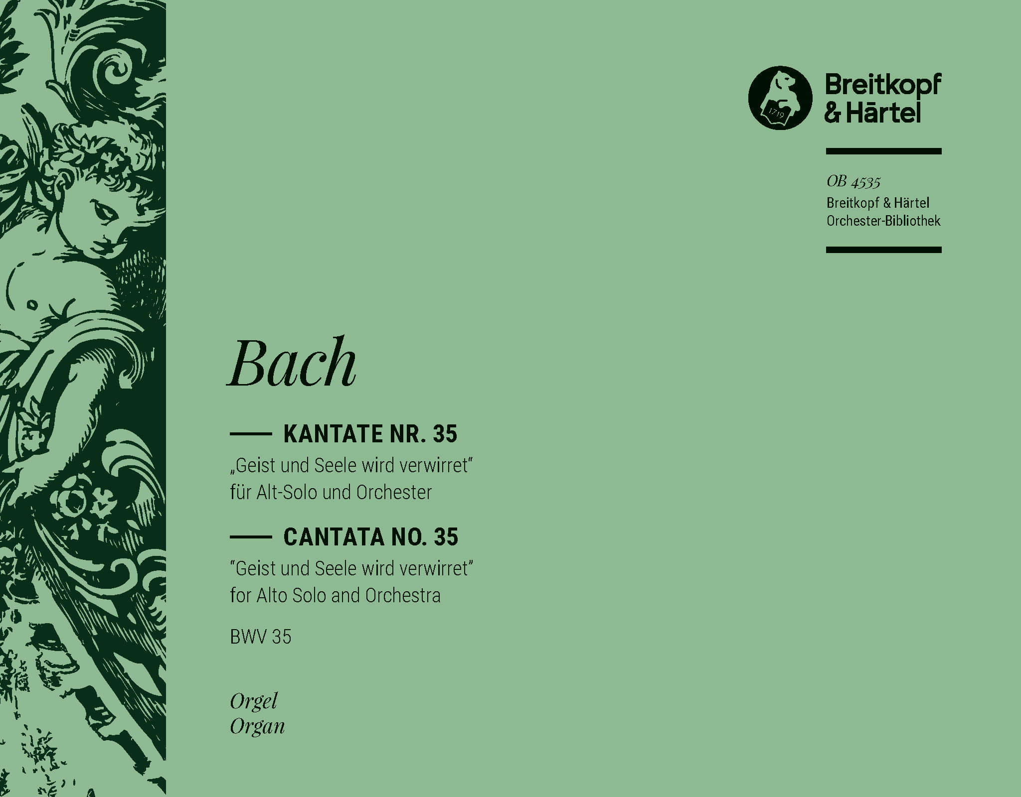 OB 4535-11 - Kantate BWV 35 „Geist und Seele wird verwirret“ - Cover