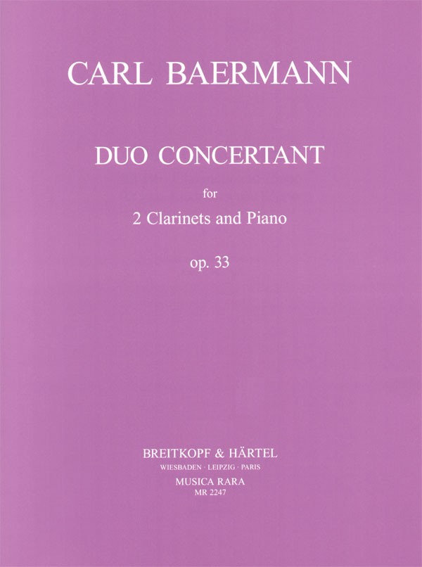 Carl Baermann - Duo concertant op. 33 - Cover