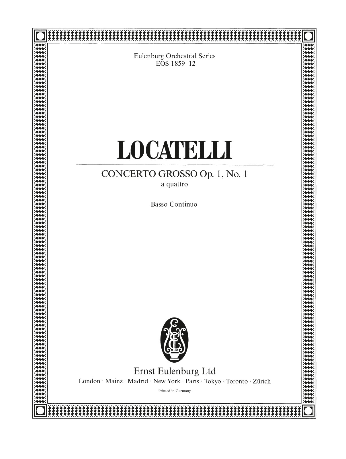 EOS 1859-12 - Concerto grosso „a quattro“ F-dur op. 1/1 - Cover