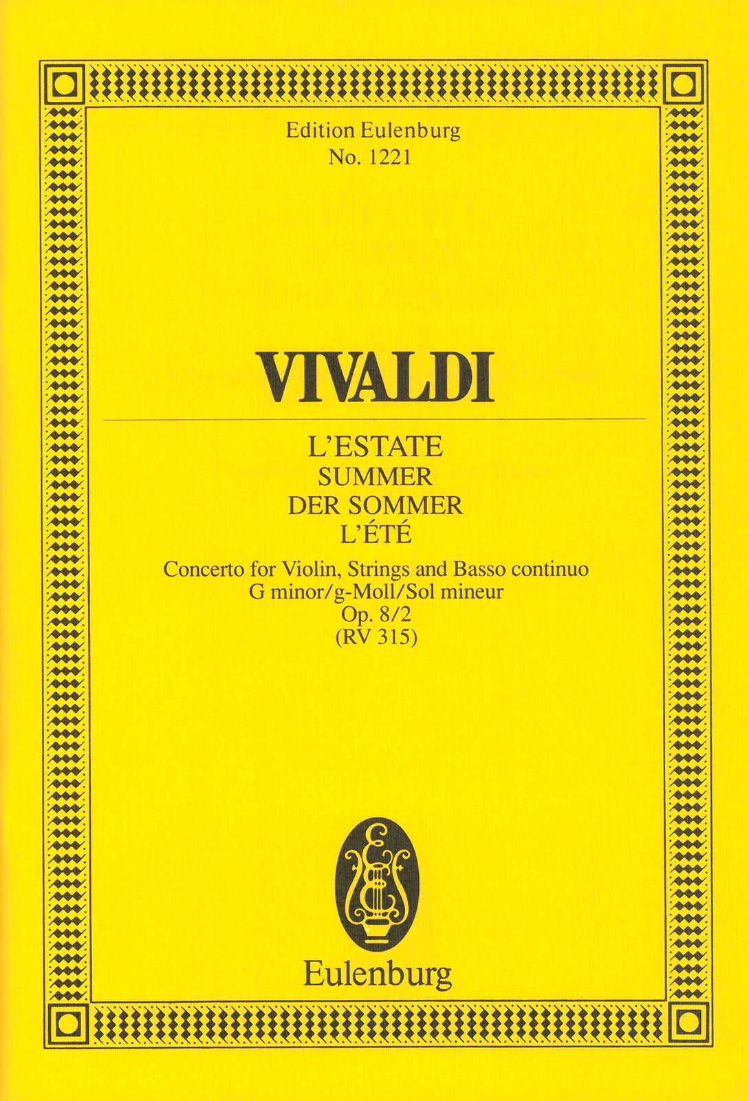 Antonio Vivaldi - Le quattro stagioni (Die vier Jahreszeiten) op. 8/2 RV 315 - Cover