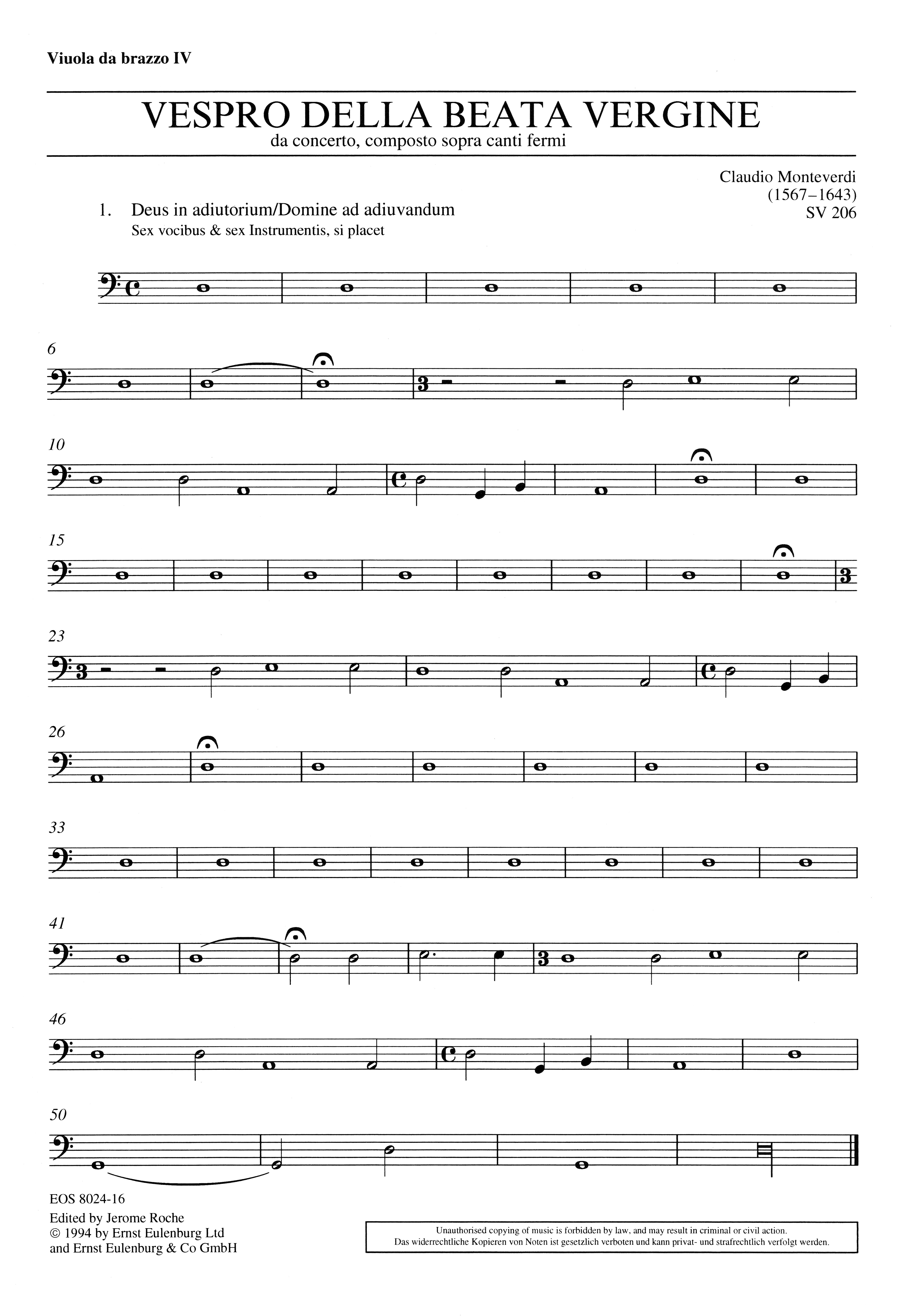 EOS 8024-23 - Vespro della Beata Vergine SV 206 - Cover