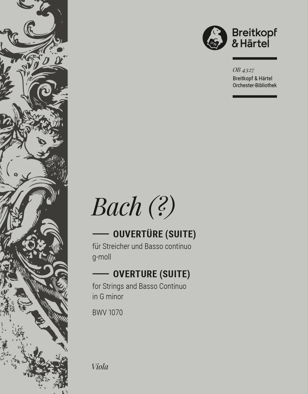 OB 4327-19 - Ouvertüre (Suite) g-moll BWV 1070 - Cover