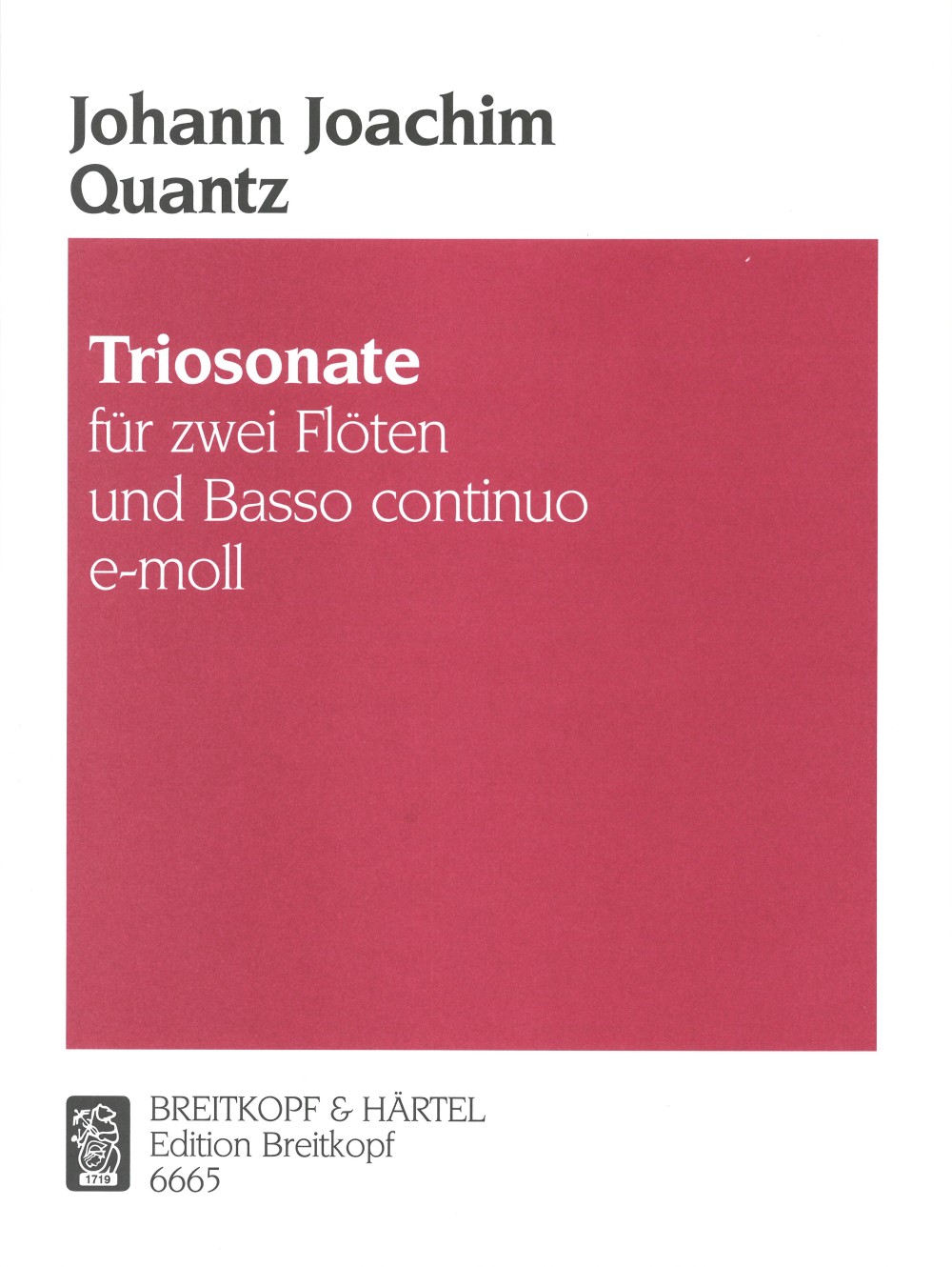 Johann Joachim Quantz - Trio Sonata in E minor - Cover