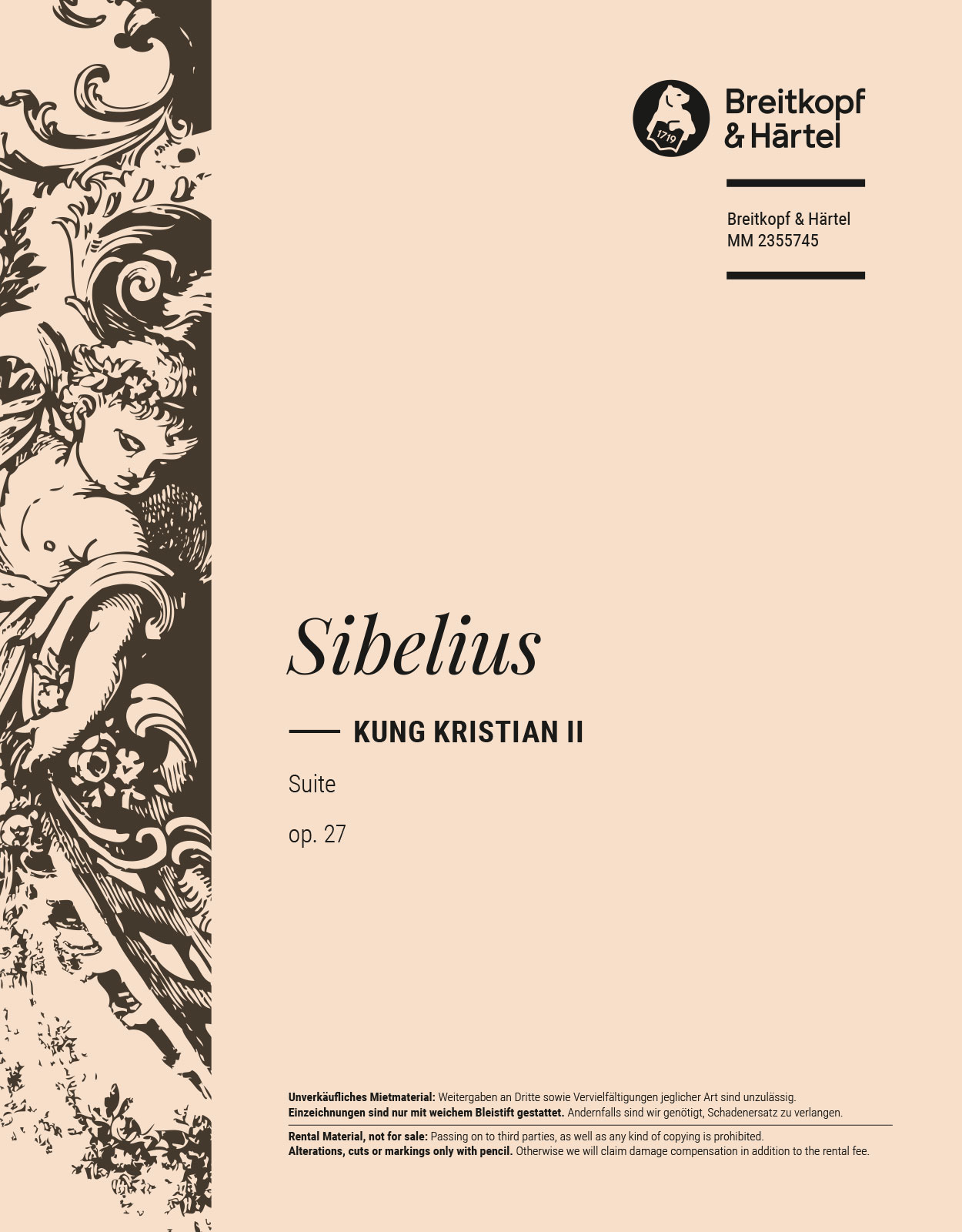 Jean Sibelius - Kung Kristian II Op. 27 - Cover