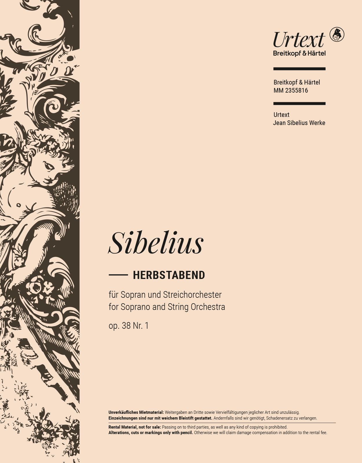 Jean Sibelius - Herbstabend Op. 38/1 - Cover
