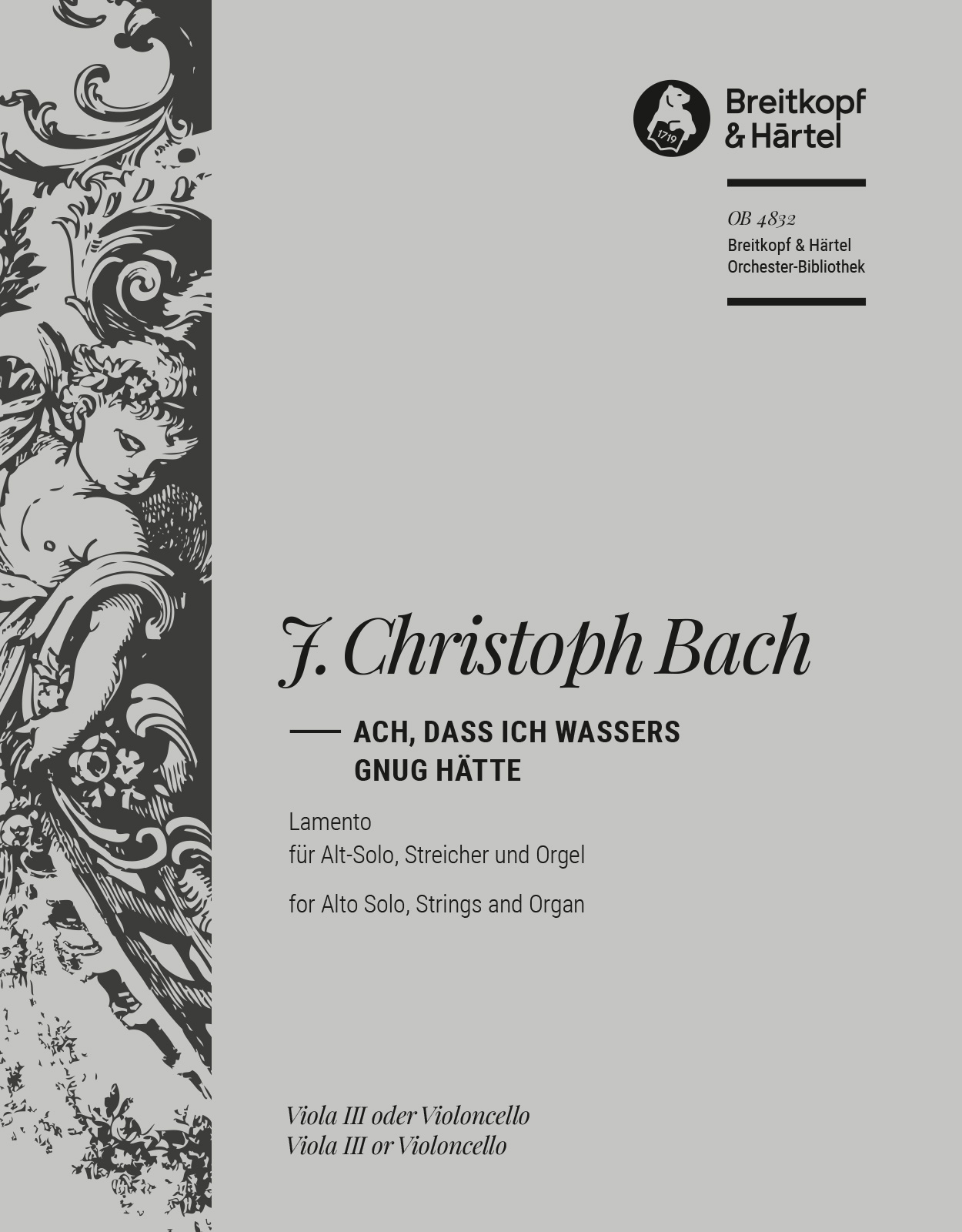 OB 4832-21 - Lamento “Ach, dass ich Wassers gnug hätte” - Cover