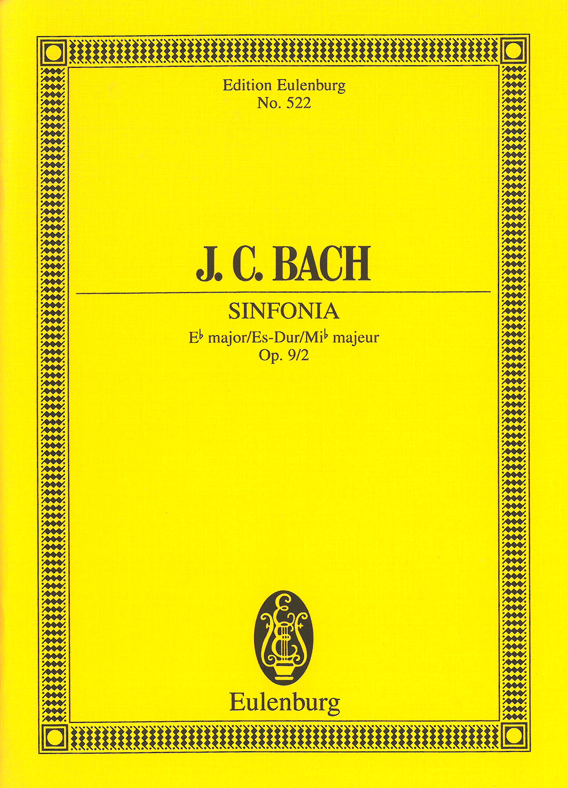 Johann Christian Bach - Sinfonia Es-dur op. 9/2 - Cover