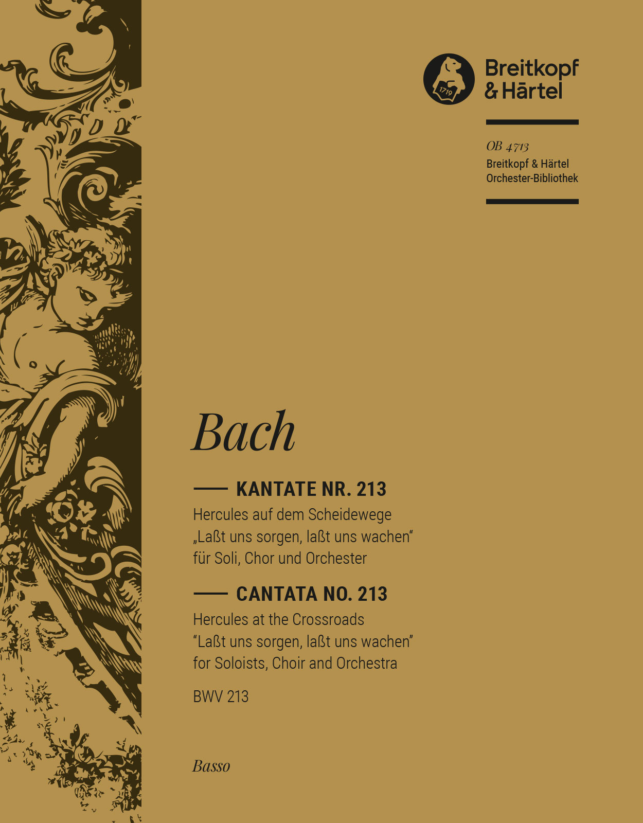 OB 4713-26 - Cantata BWV 213 “Lasst uns sorgen, lasst uns wachen” - Cover