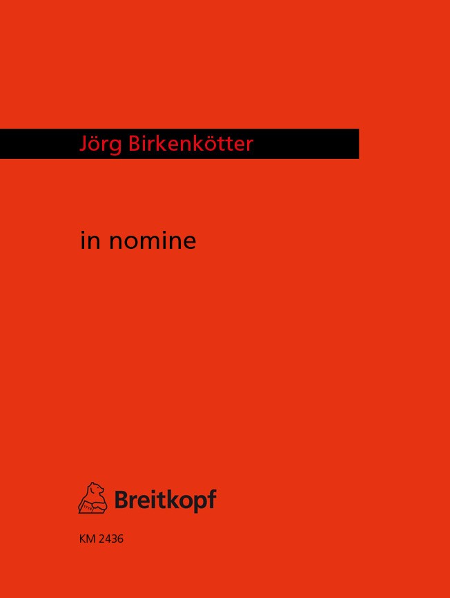 Jörg Birkenkötter - in nomine - Cover