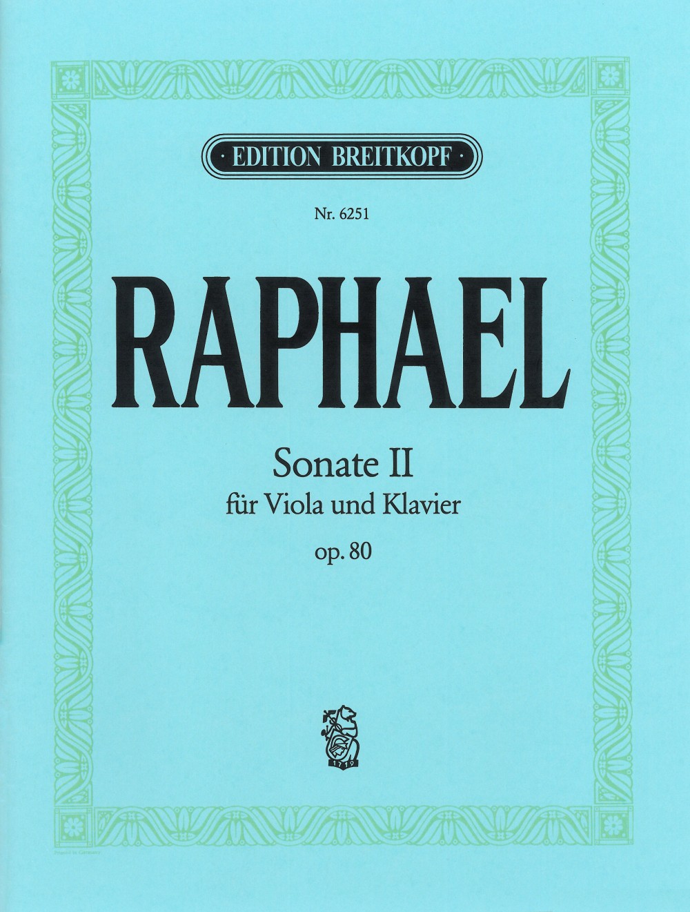 Günter Raphael - Sonata II Op. 80 - Cover