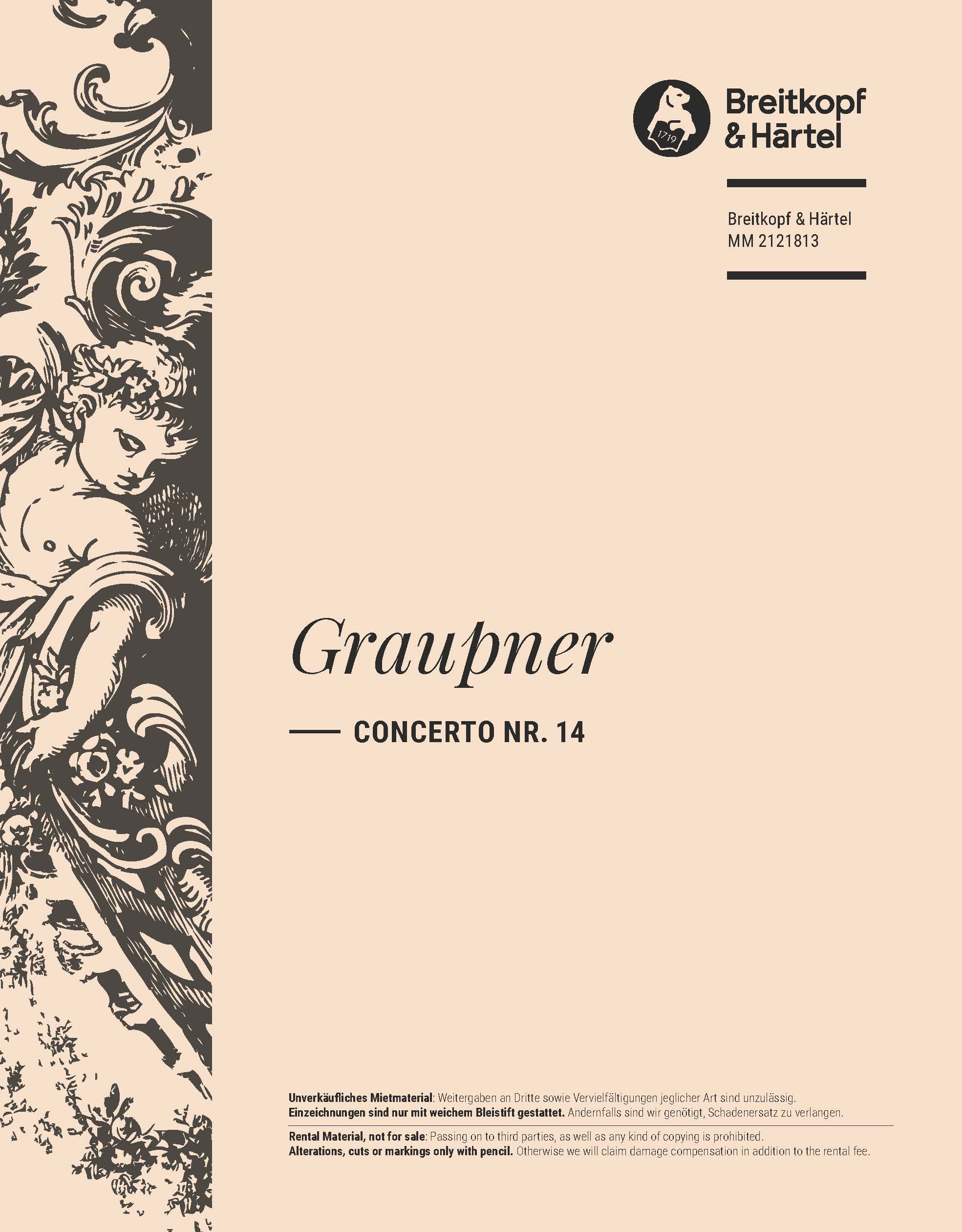 Christoph Graupner - Concerto Nr. 14 - Cover