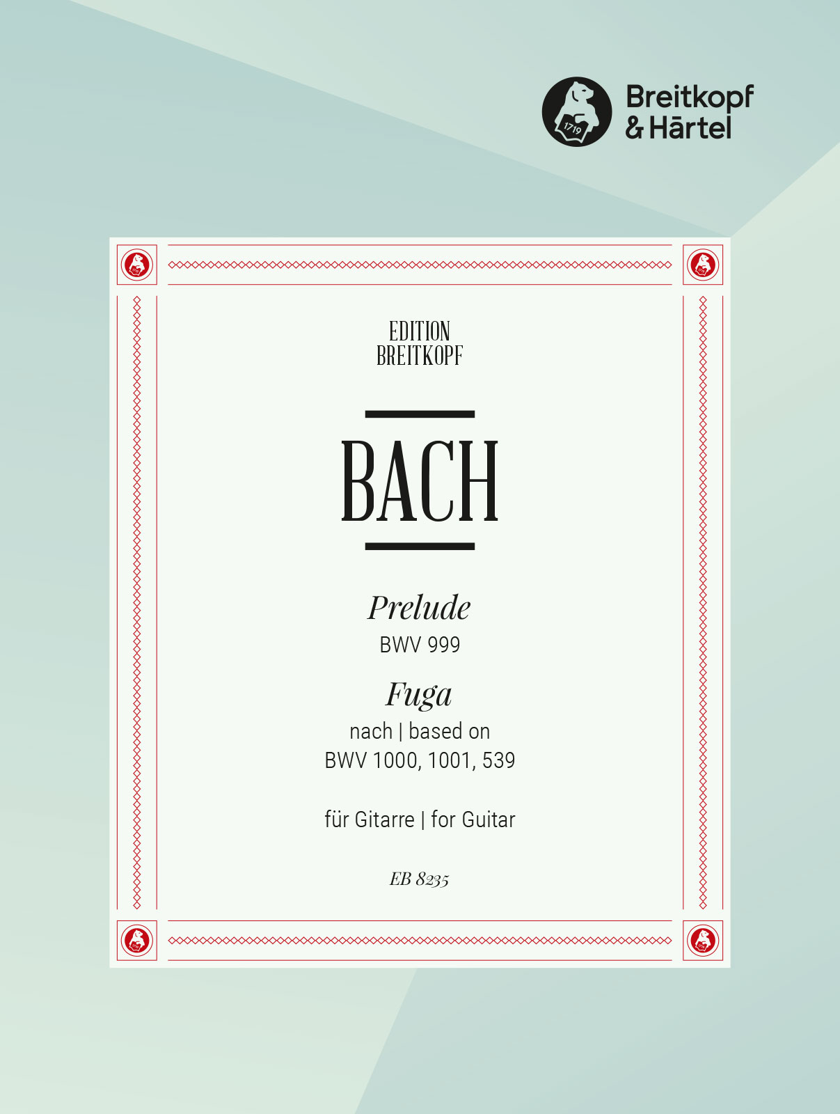 EB 8235D - Prelude BWV 999 – Fuga nach BWV 1000, 1001, 539 - Cover